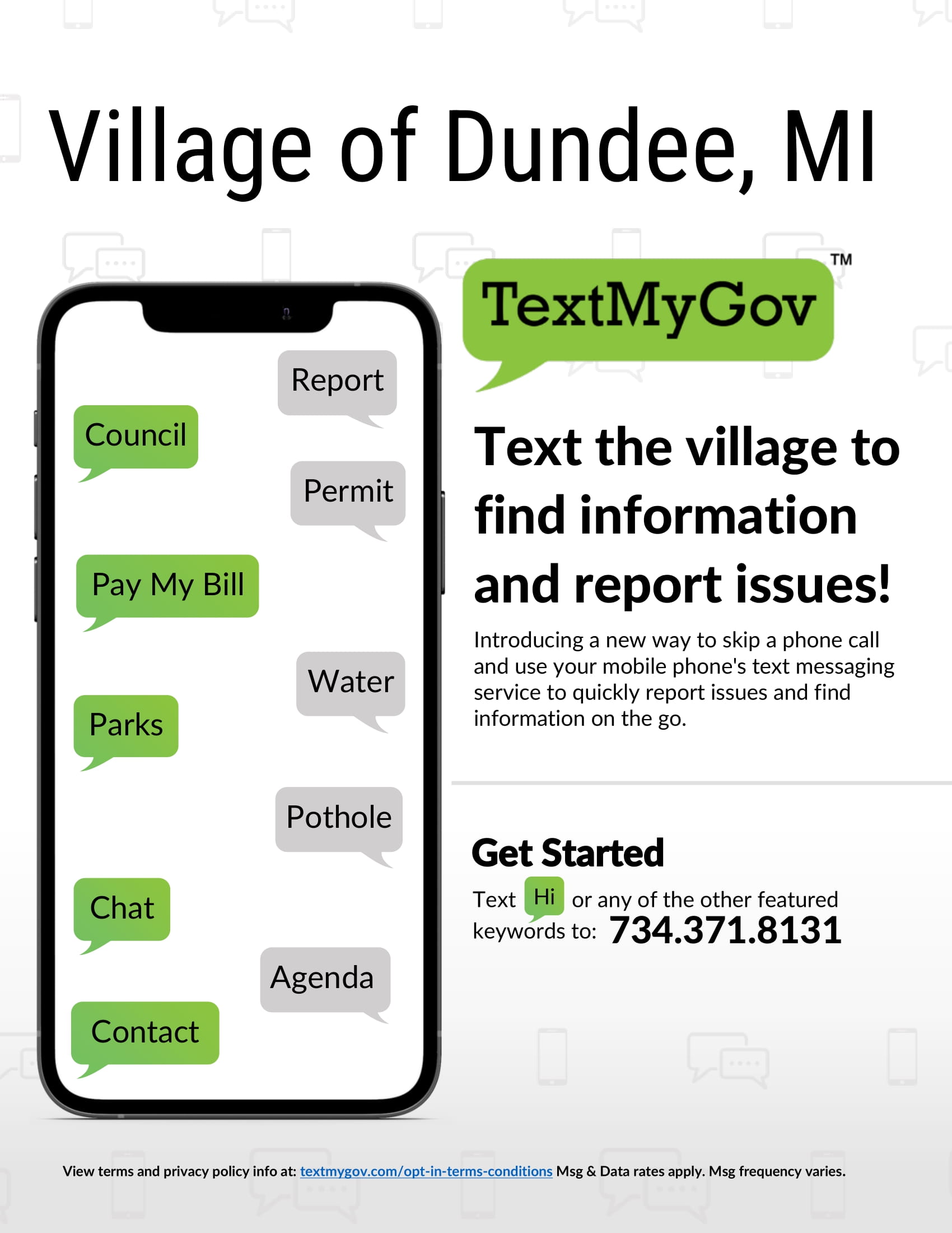 Village of Dundee, MI - Keywords 2 Flyer